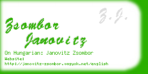 zsombor janovitz business card